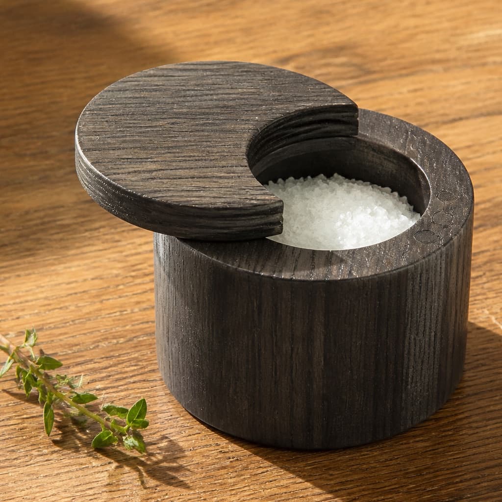 Charcoal Cedar Salt Cellar