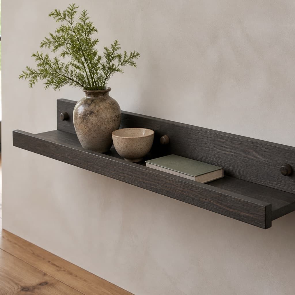 Charcoal Atlas Wall Shelf