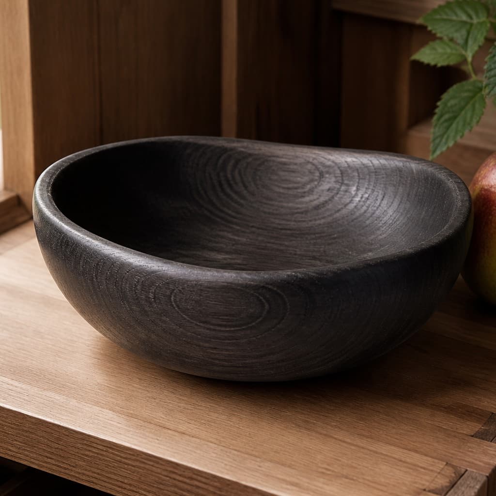 Charcoal River Stone Bowl